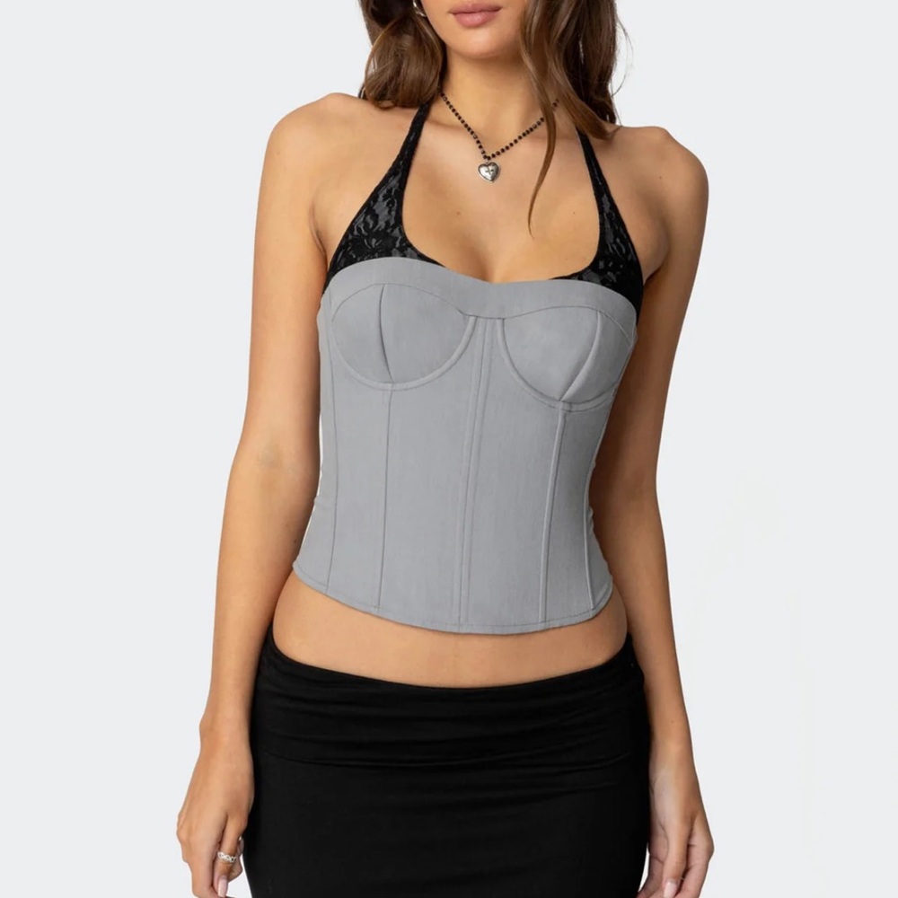 Lace halter top